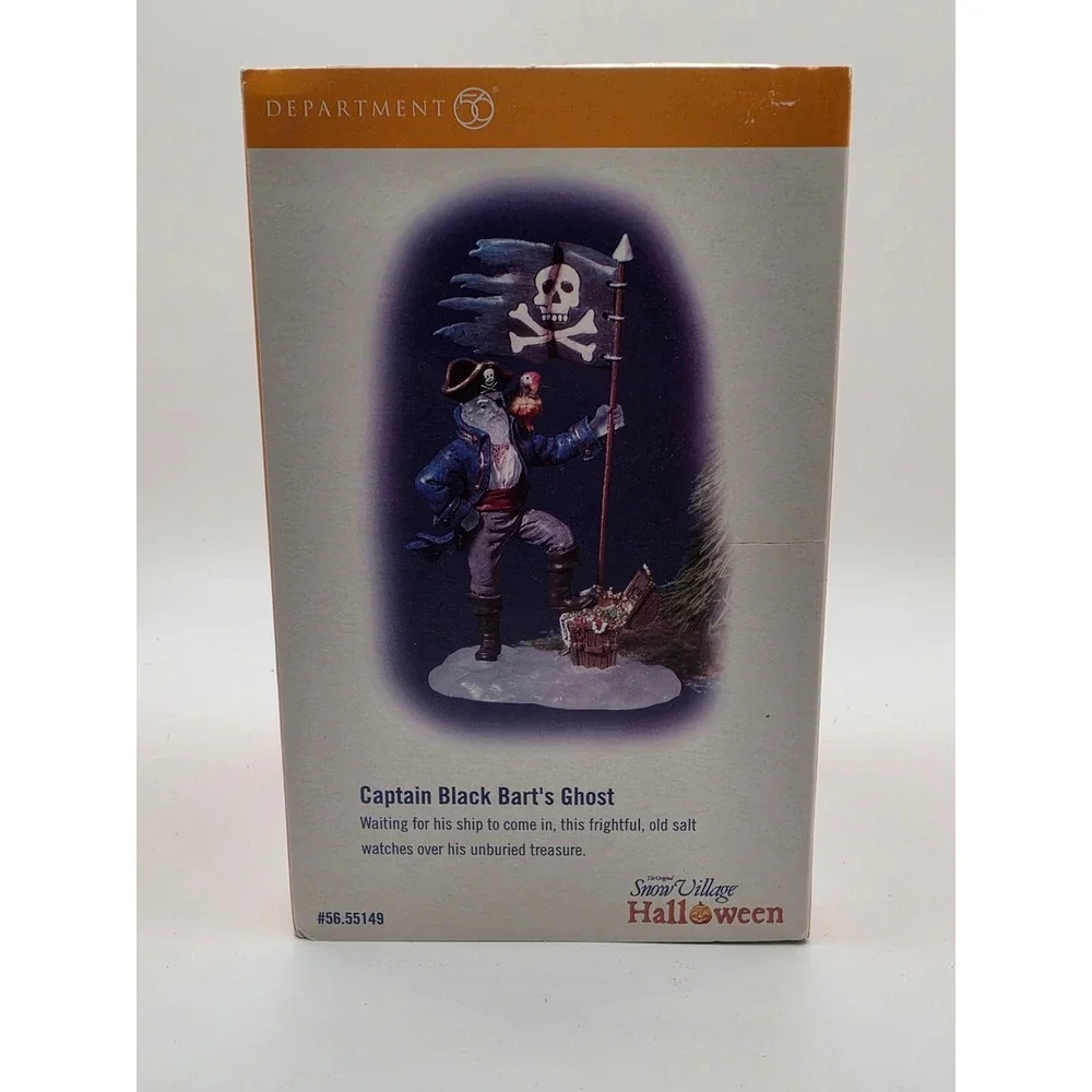 Dept 56 Snow Village Halloween‎ Captain Black Bart's Ghost Pirate 56.55149 Boxed